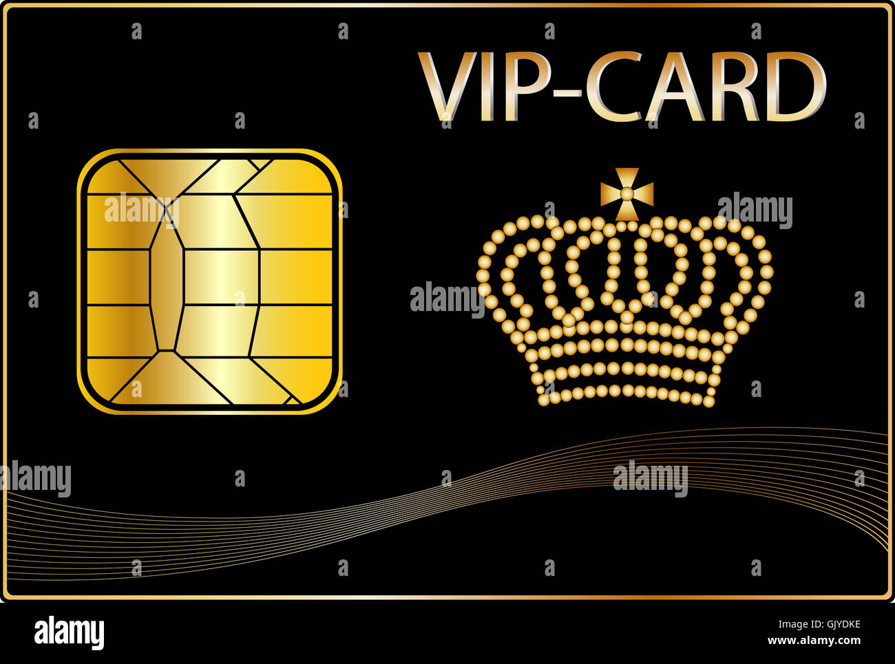 Krone Vip VIP-Karte mit Krone Stockfotografie - Alamy