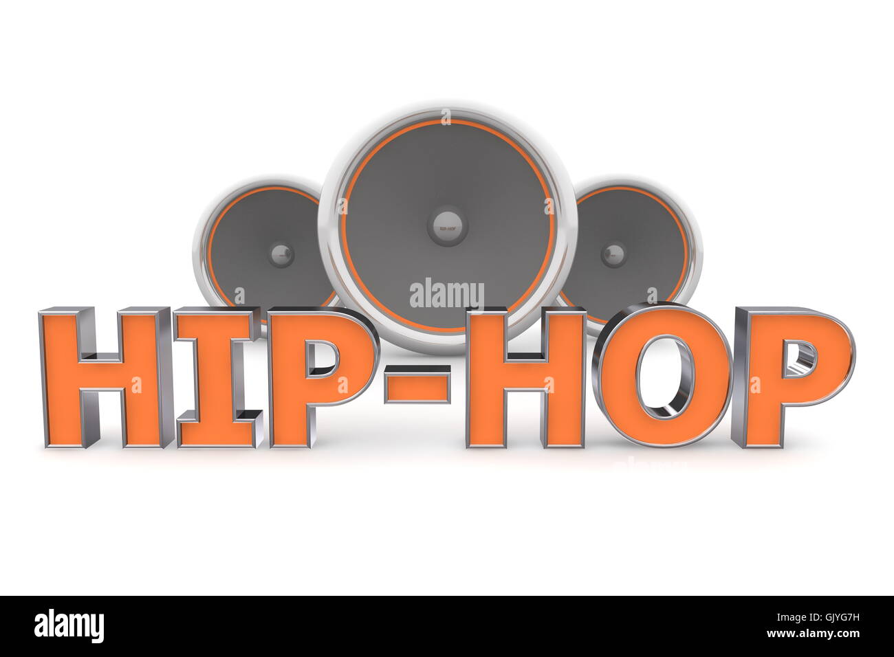 Musik-Wort-Lautsprecher Stockfoto