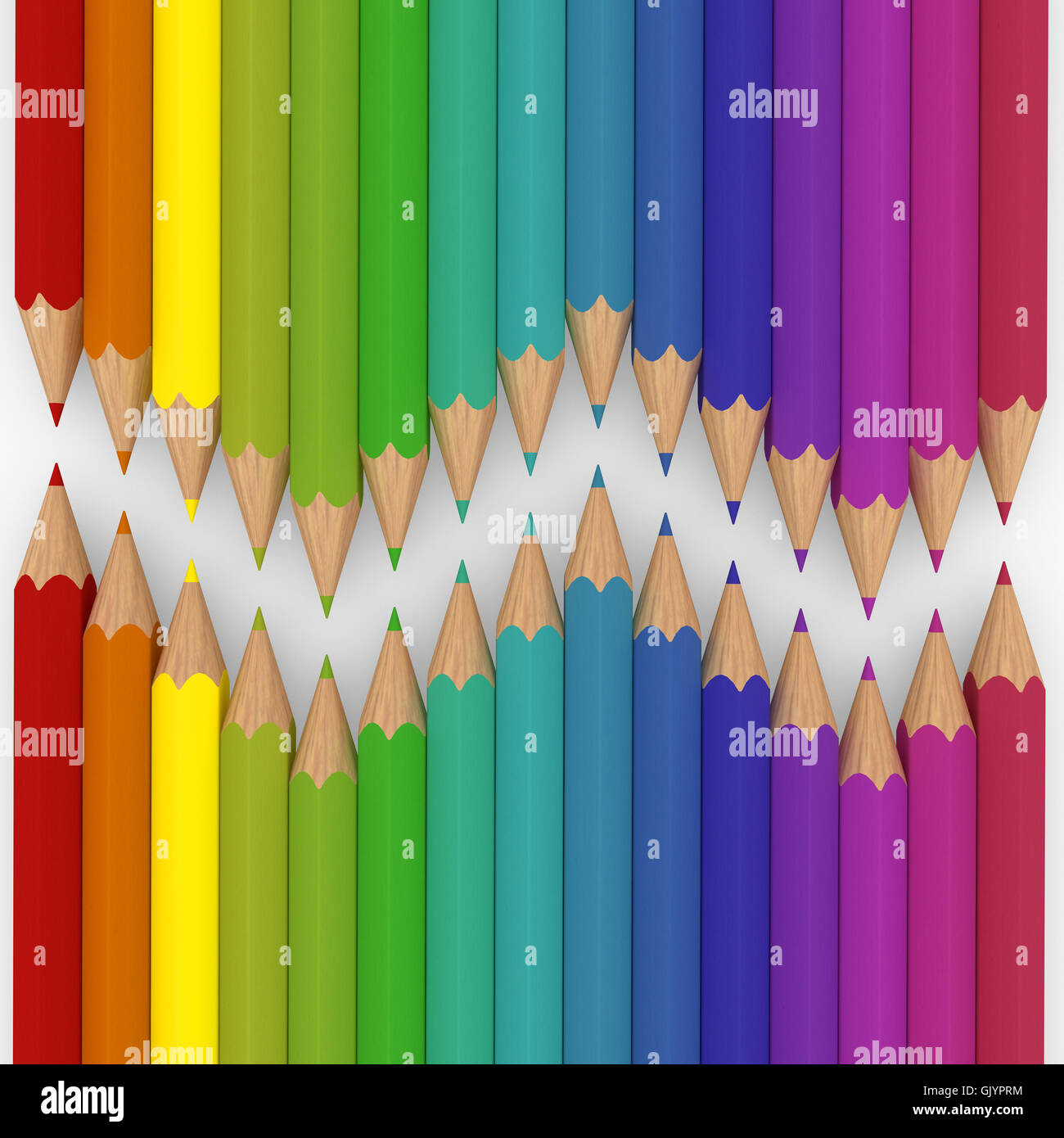 bunte 3D Bleistift Stockfoto bunte 3D Bleistift Stockfoto