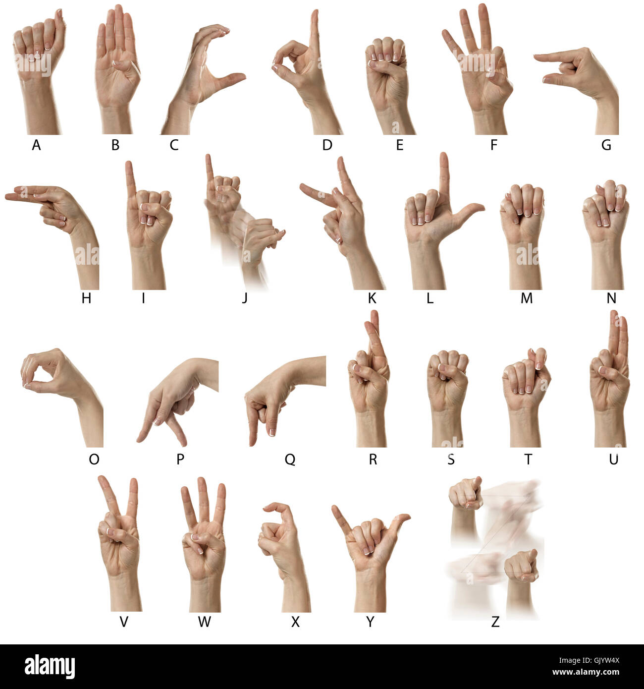 Zeichen signalisieren finger Stockfoto