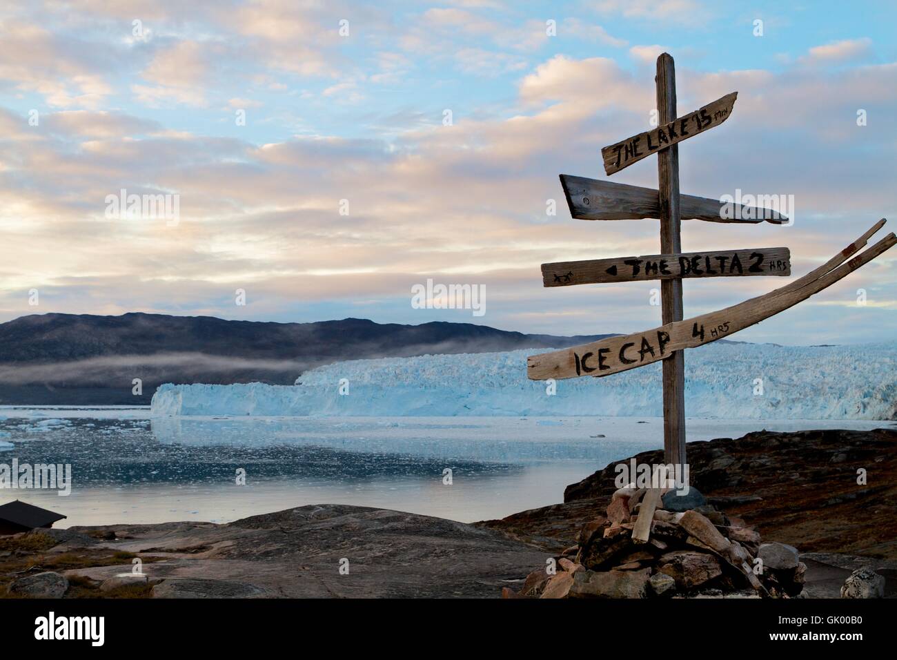 Der Eqi Gletscher in Grönland Stockfoto