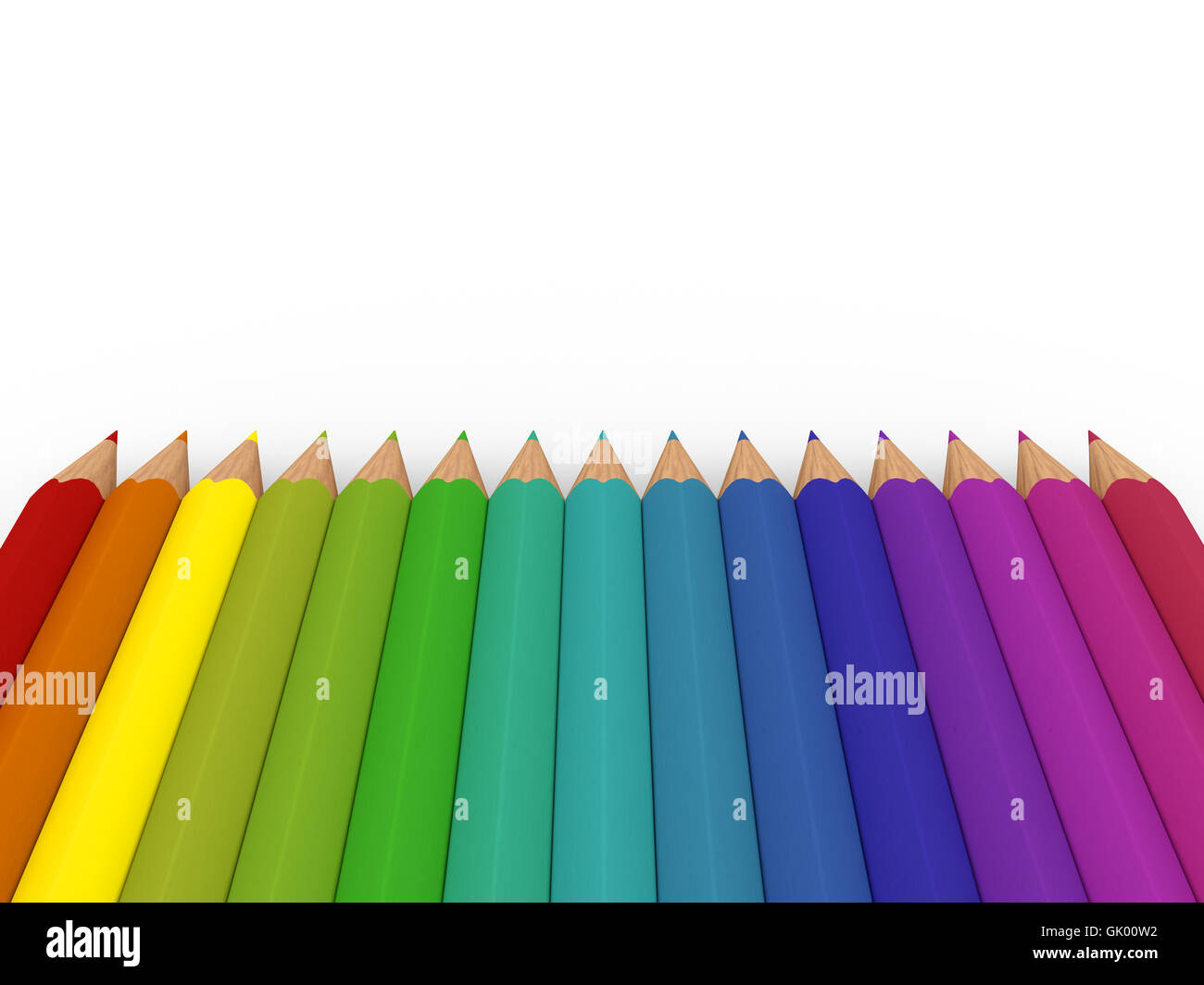 bunte 3D Bleistift Stockfoto bunte 3D Bleistift Stockfoto