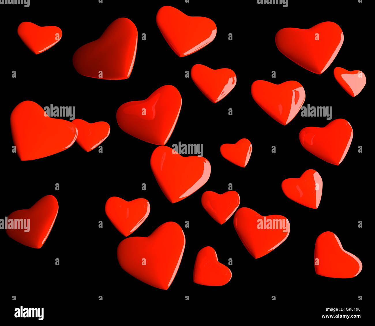 Valentine Herzen Stockfoto