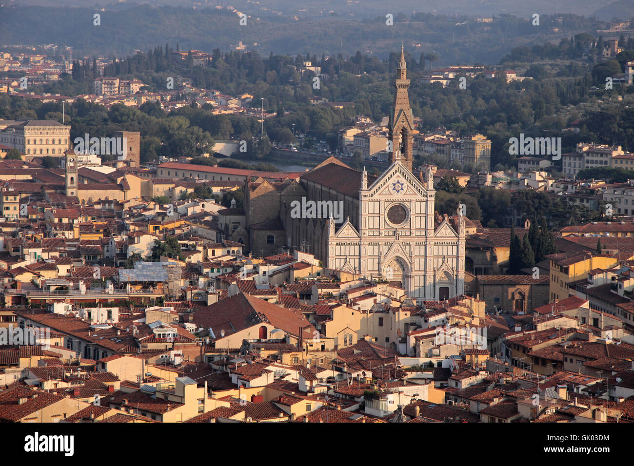 Blick vom Dom Santa Maria del Fiore in Florenz Stockfoto