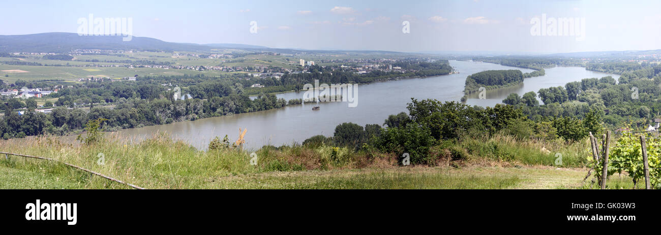 Blick auf das Rheintal bei bingen Stockfoto