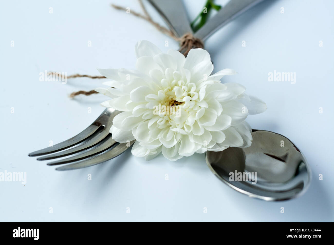 Löffel und Gabel Stockfoto