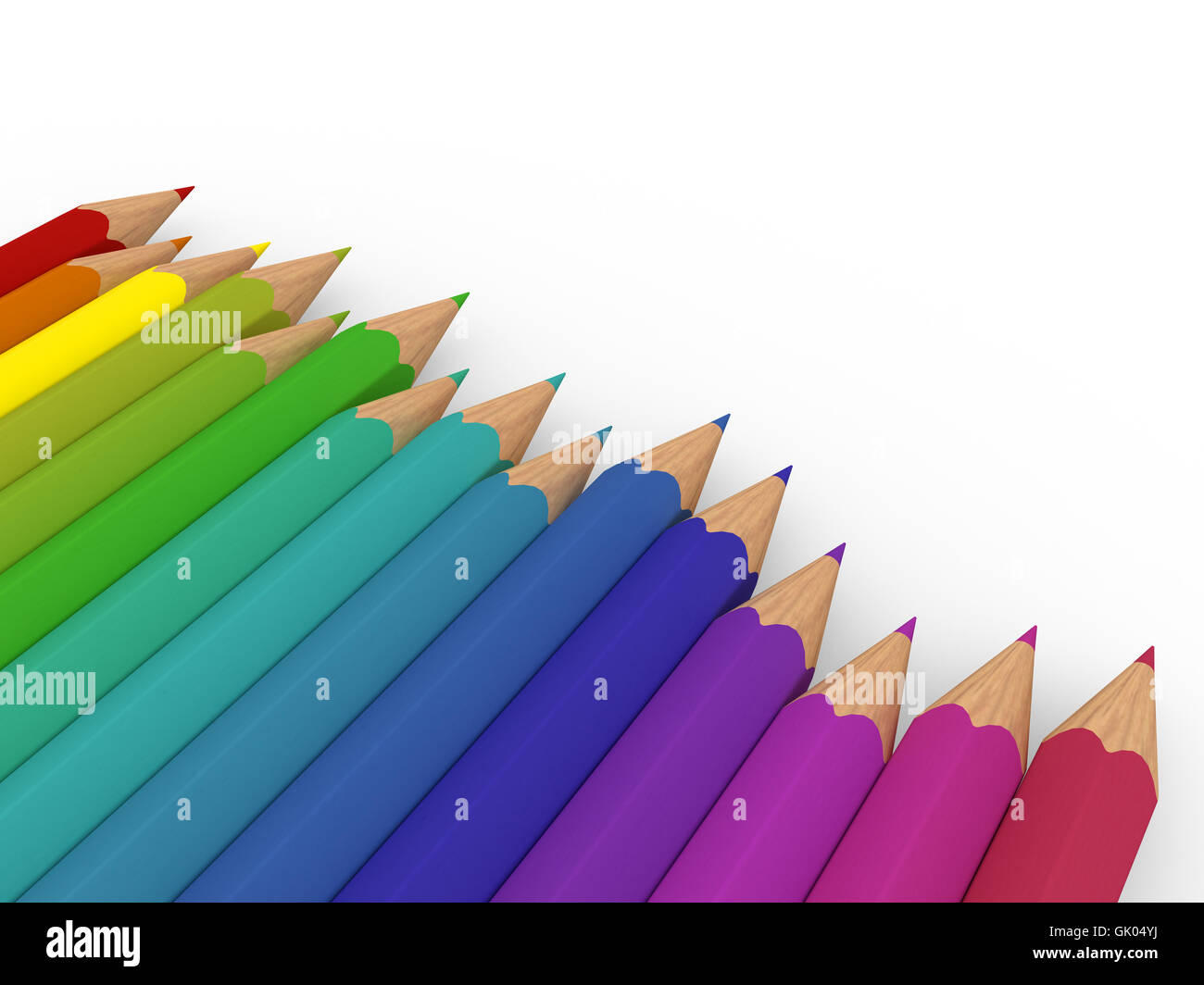 bunte 3D Bleistift Stockfoto bunte 3D Bleistift Stockfoto