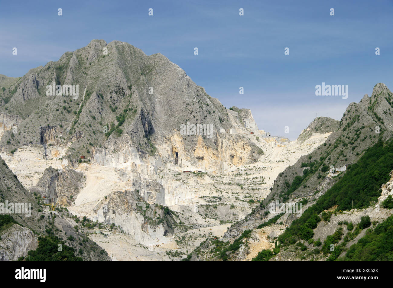 Carrara-Marmor-Steinbruch - Grube Carrara Marmor Stein 02 Stockfoto
