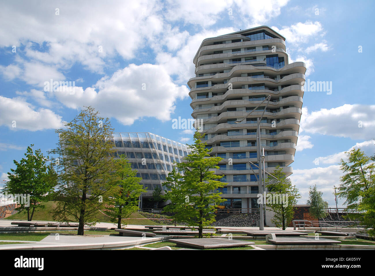 Hafen Hamburg Neubau Stockfoto