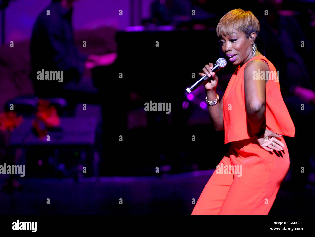 Adrienne Arsht 10. Jubiläums-Gala-Konzert an Adrienne Arsht Center für darstellende Künste ZIFF Ballet Opera House - Performances mit: Estelle Where: Miami, Florida, Vereinigte Staaten, wann: 21. April 2016 Stockfoto