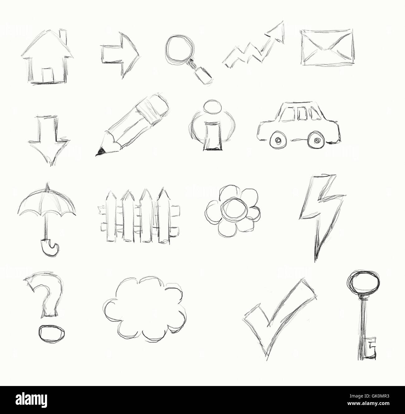 Umschlag symbole Ausgeschnittene Stockfotos und -bilder - Alamy