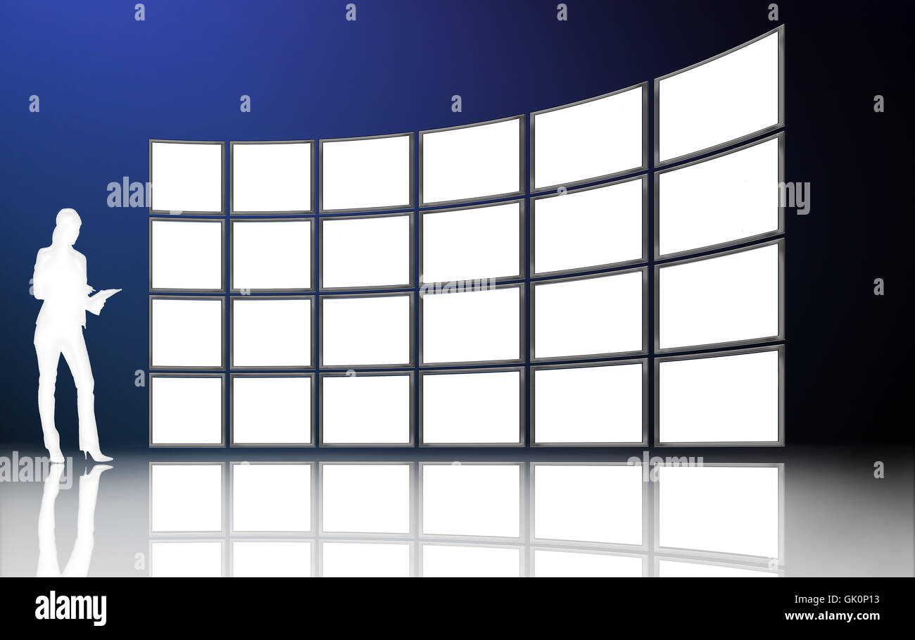 Ausstellung-Monitor-Bildschirm Stockfoto