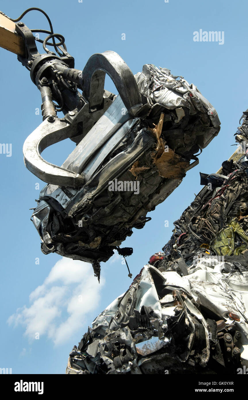 Schrott Metall greifen Stockfoto