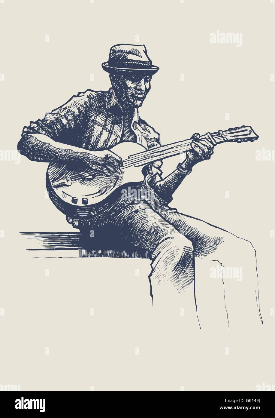 Jazz und Blues-Musiker Stock Vektor