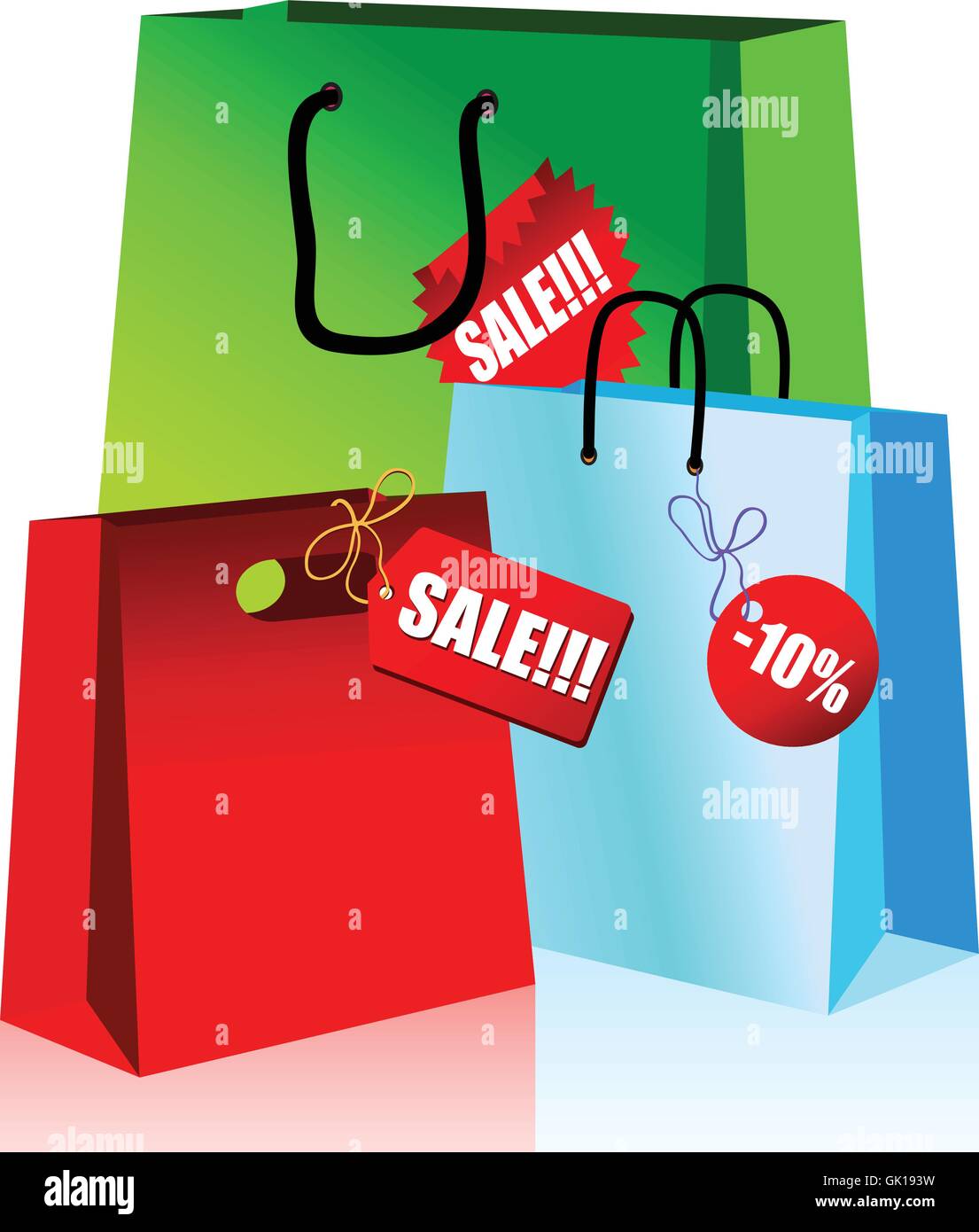 Reihe von Taschen Stock Vektor