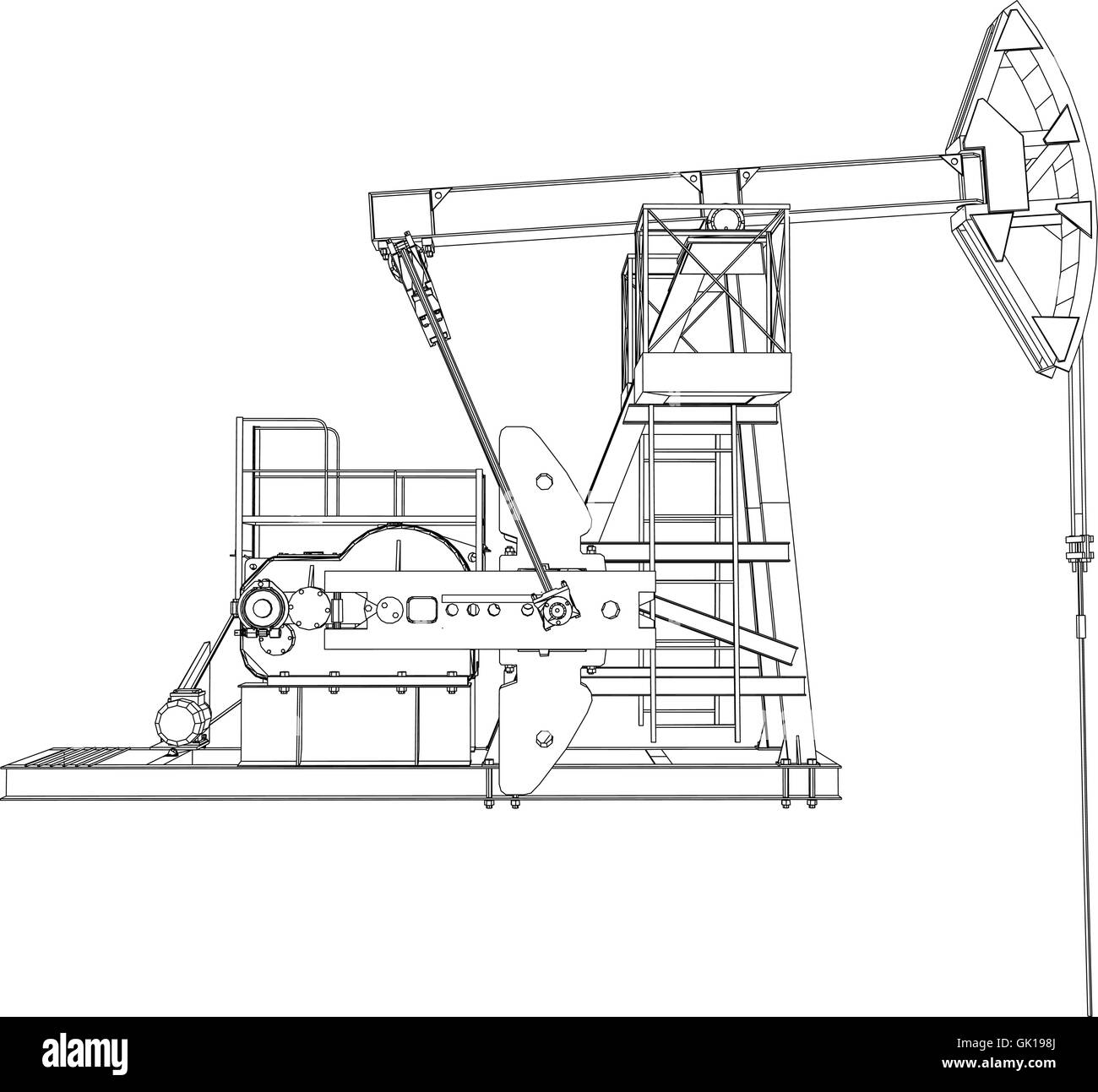 Pumpjack, Arbeitsöl-Pumpen Und Ölplattform, Öl-Pumpe,  Mineralölindustrieplakat Vektor Abbildung - Illustration von energie, rohr:  67152055