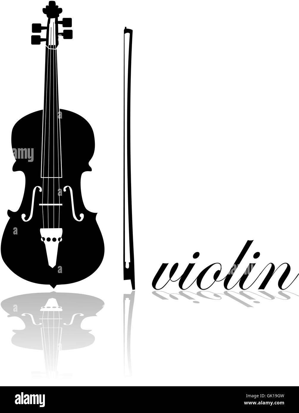 Violine-Symbol Stock Vektor