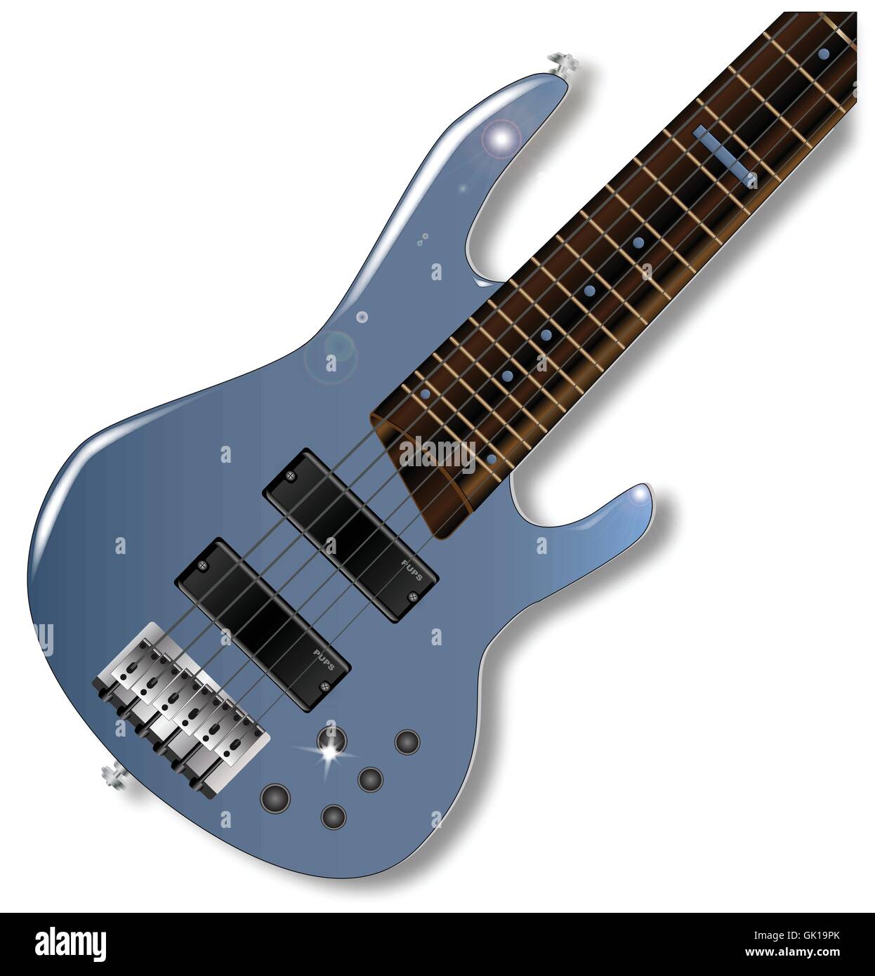 Six-String-Bass Stock Vektor