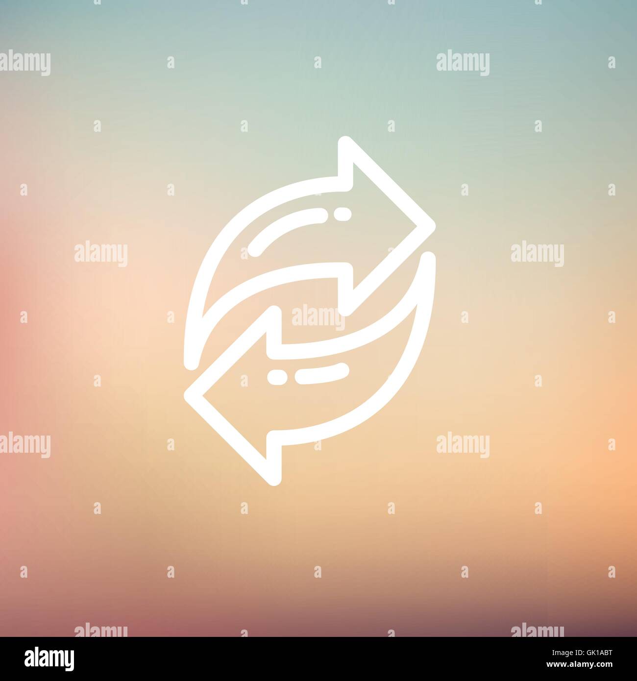 Dünne Linie Pfeilsymbol Stock Vektor