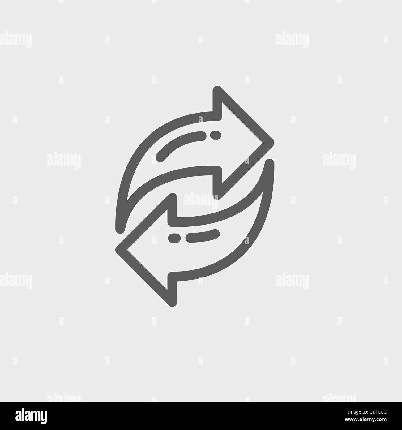 Dünne Linie Pfeilsymbol Stock Vektor