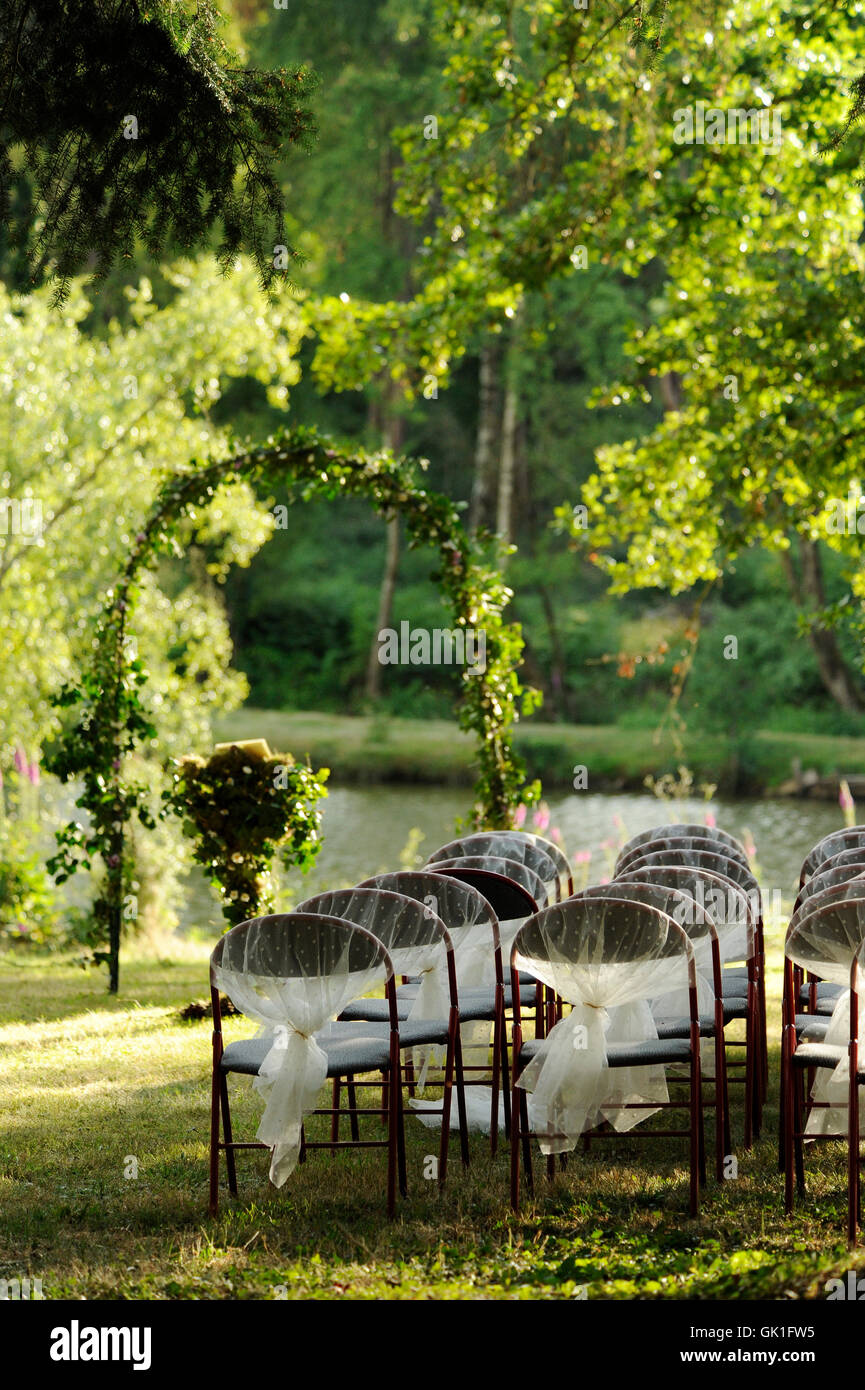 Außen Hochzeitslocation Stockfoto