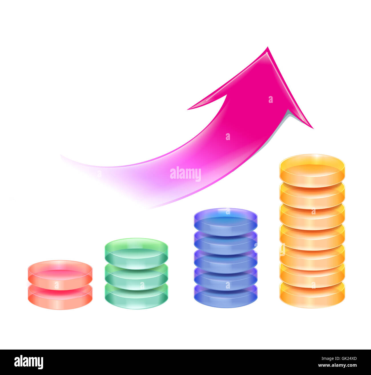 Diagramm-Geschäfte behandeln Stockfoto