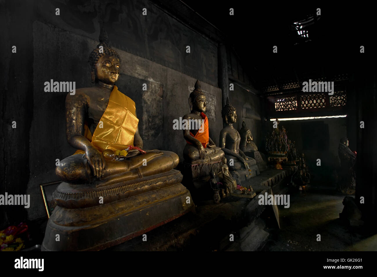 alten Buddha Bild Kunst der buddhistischen religiösen Stockfoto