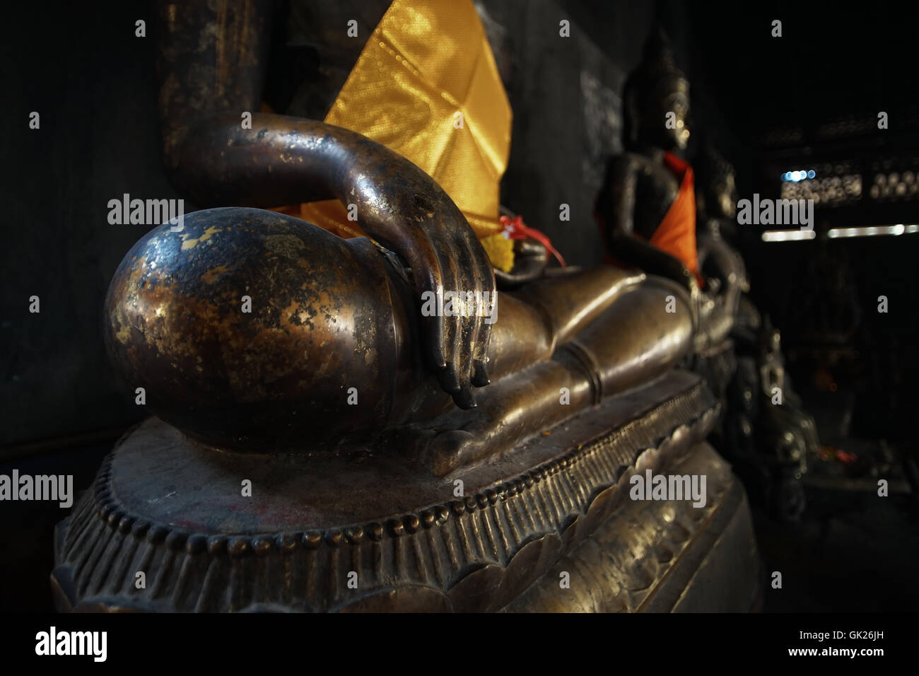 Hand des Buddha Bildkunst der buddhistischen religiösen Stockfoto