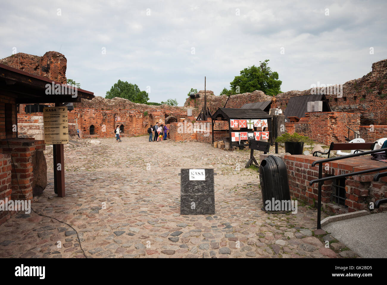 Teutonic Knights Castle in Torun, Polen, mittelalterliche Stadt Wahrzeichen aus 13. Jahrhundert. Stockfoto