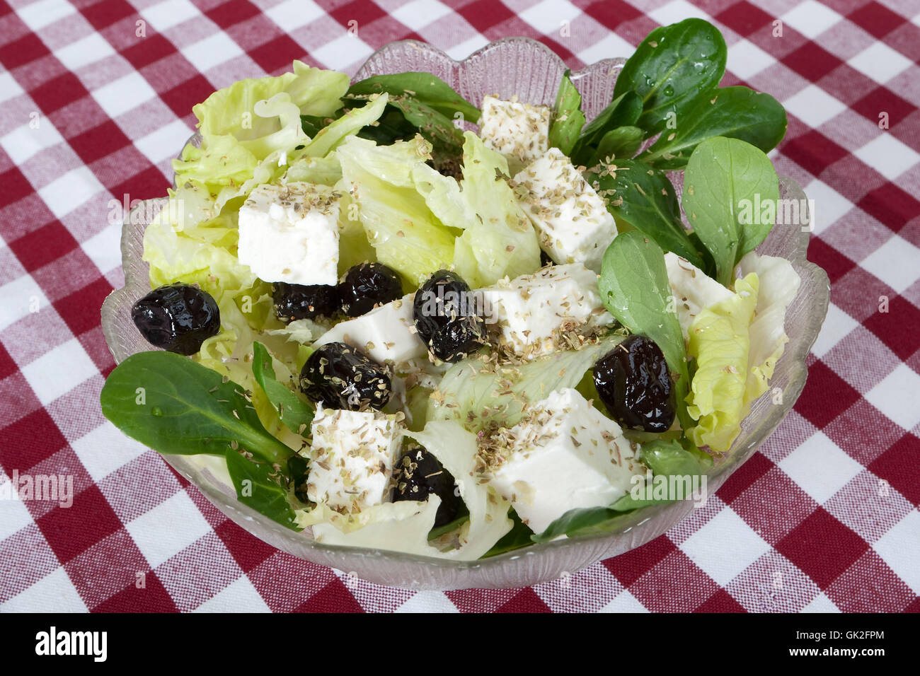 griechische Oliven oregano Stockfoto