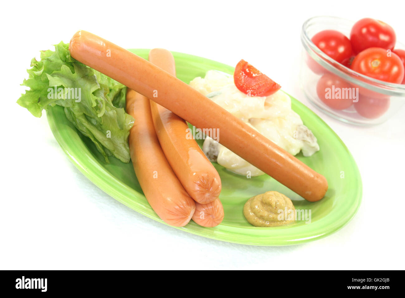 Wiener Würstchen-Kartoffelsalat Stockfoto