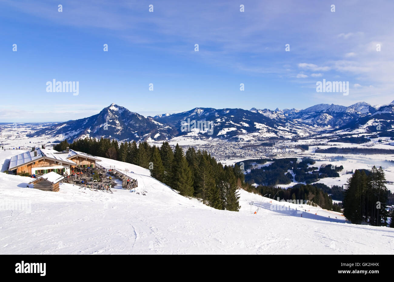 Winter-Allgäu-Schnee Stockfoto