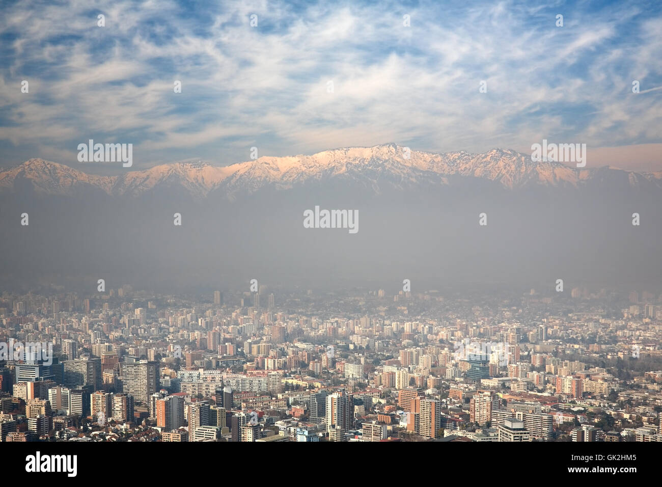 Stadt Stadt Nebel Stockfoto