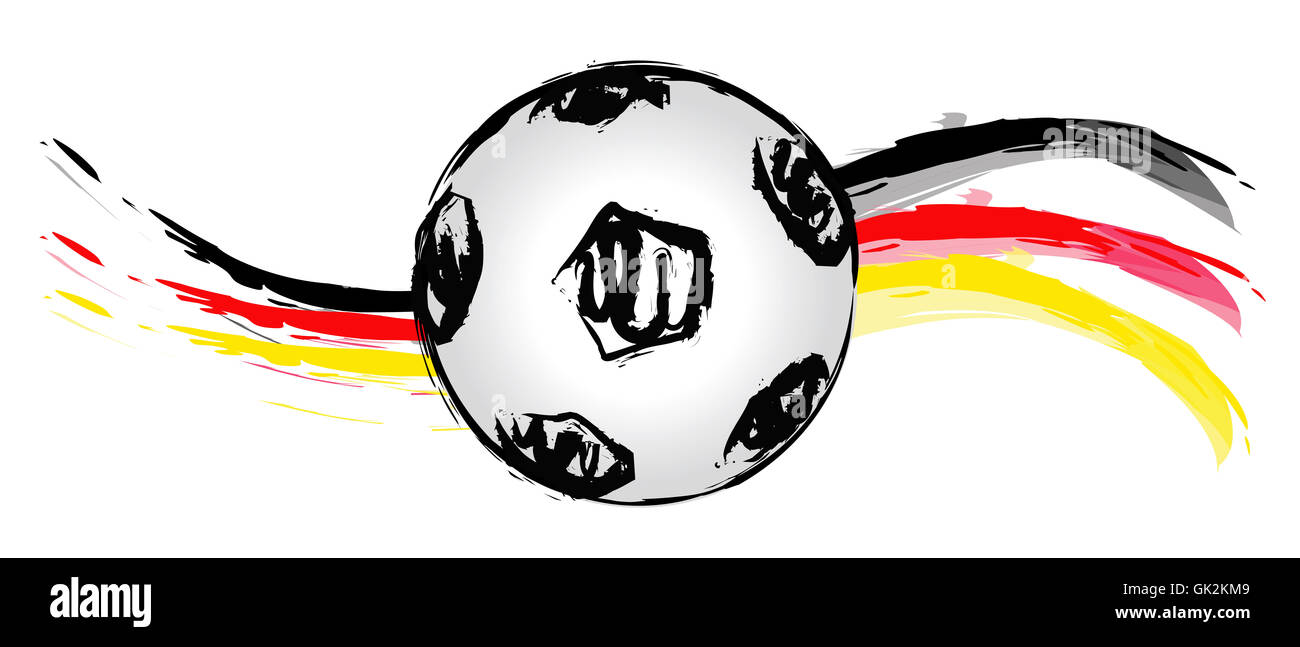 Deutsche Fußball-Kugel-Welle Stockfoto