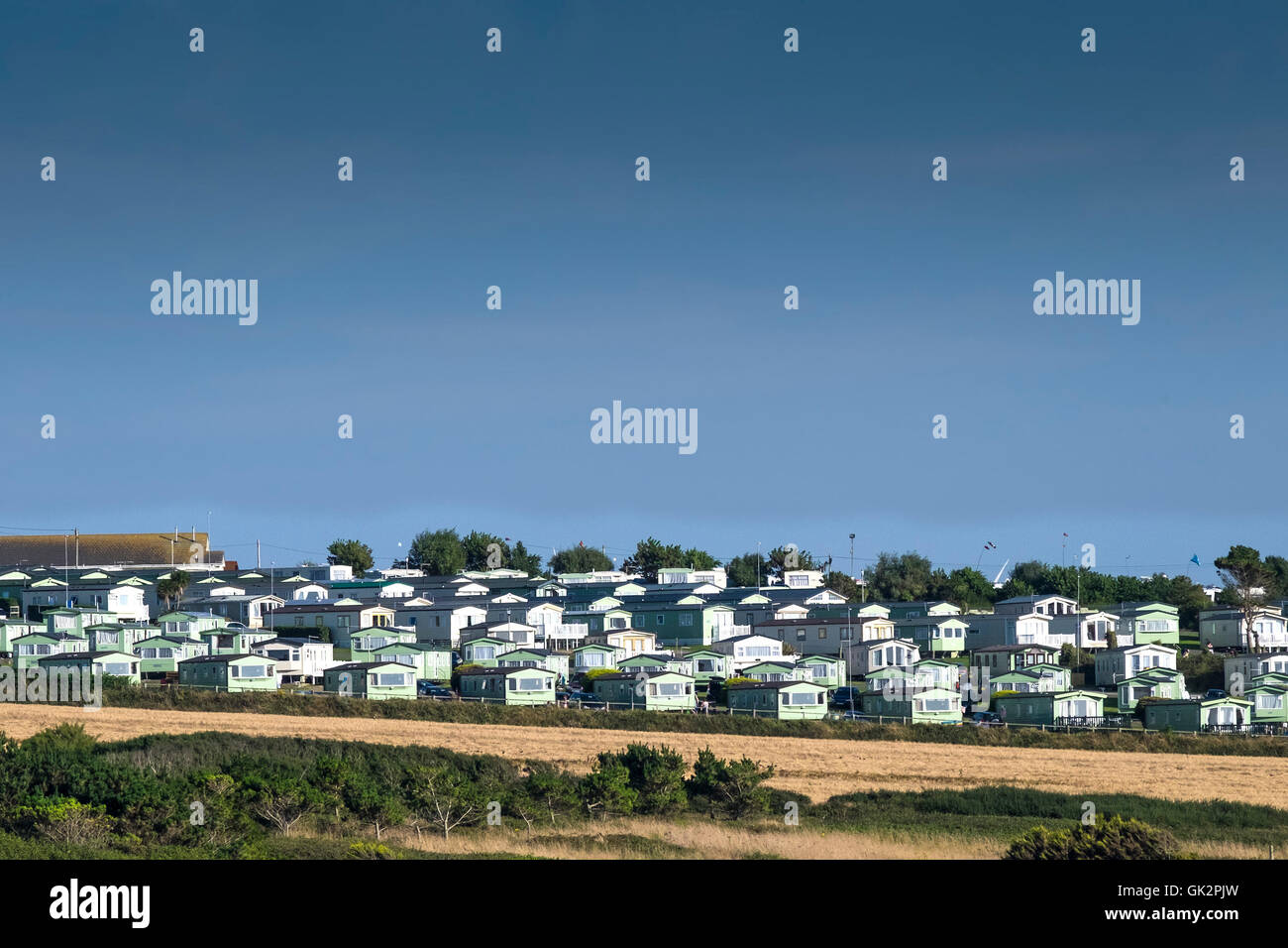 Crantock Beach Holiday Park in Newquay, Cornwall. Stockfoto
