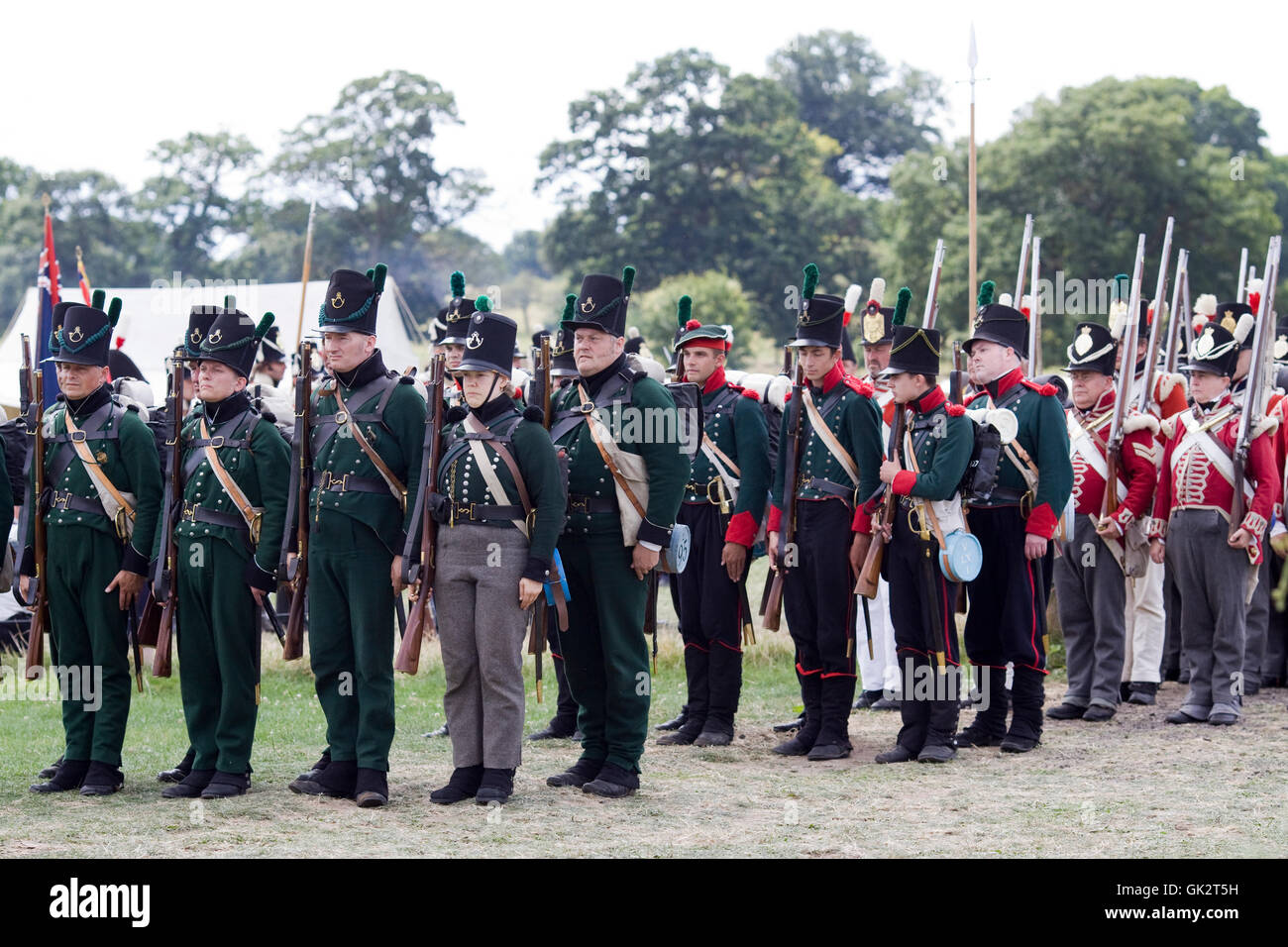 2. Bataillon 95. Gewehre auf dem Schlachtfeld für die Nachstellung der