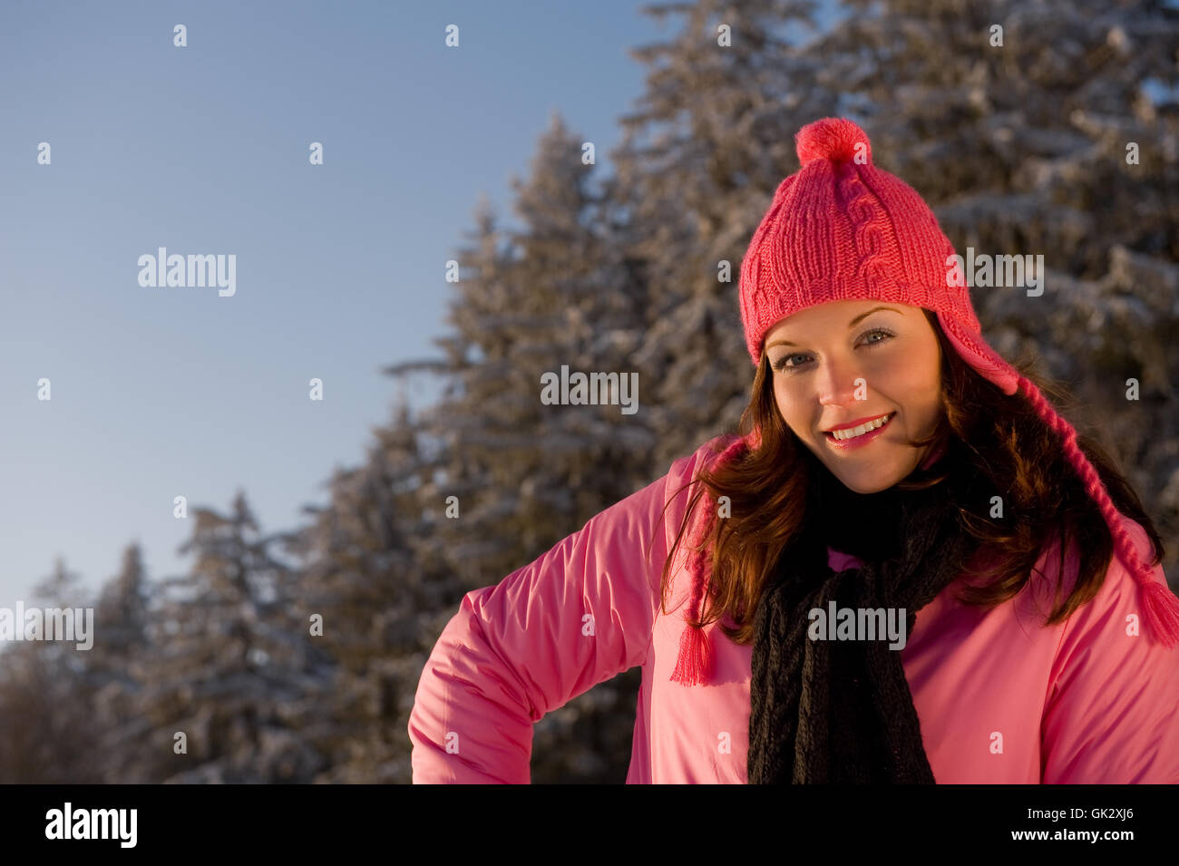 Frau Mode winter Stockfoto