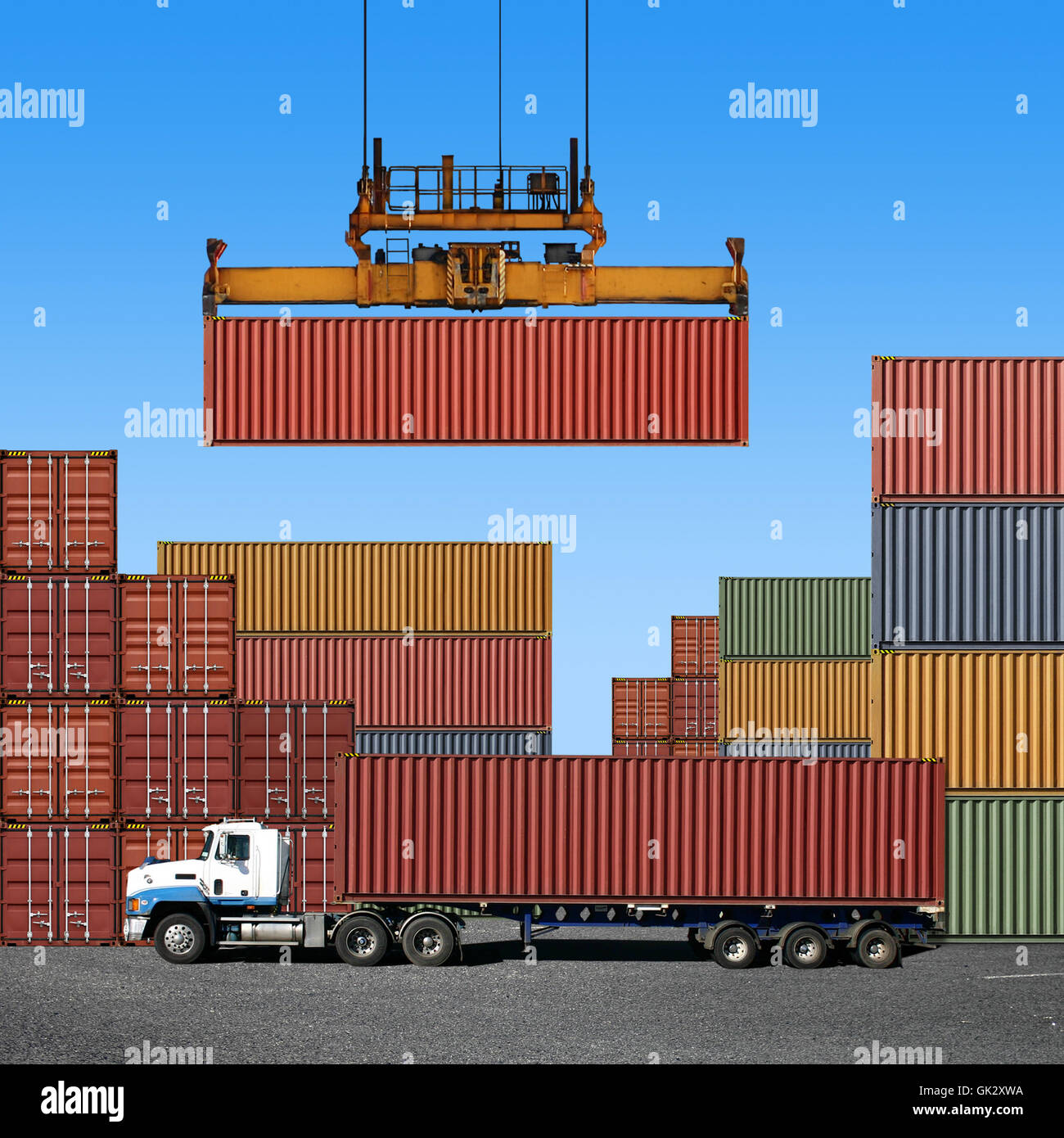 Container Fracht cargo Stockfoto