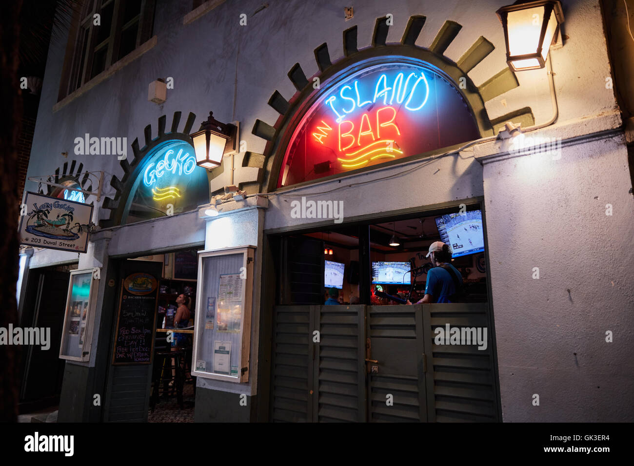 Faul Gecko Bar in Key West, Florida Stockfoto