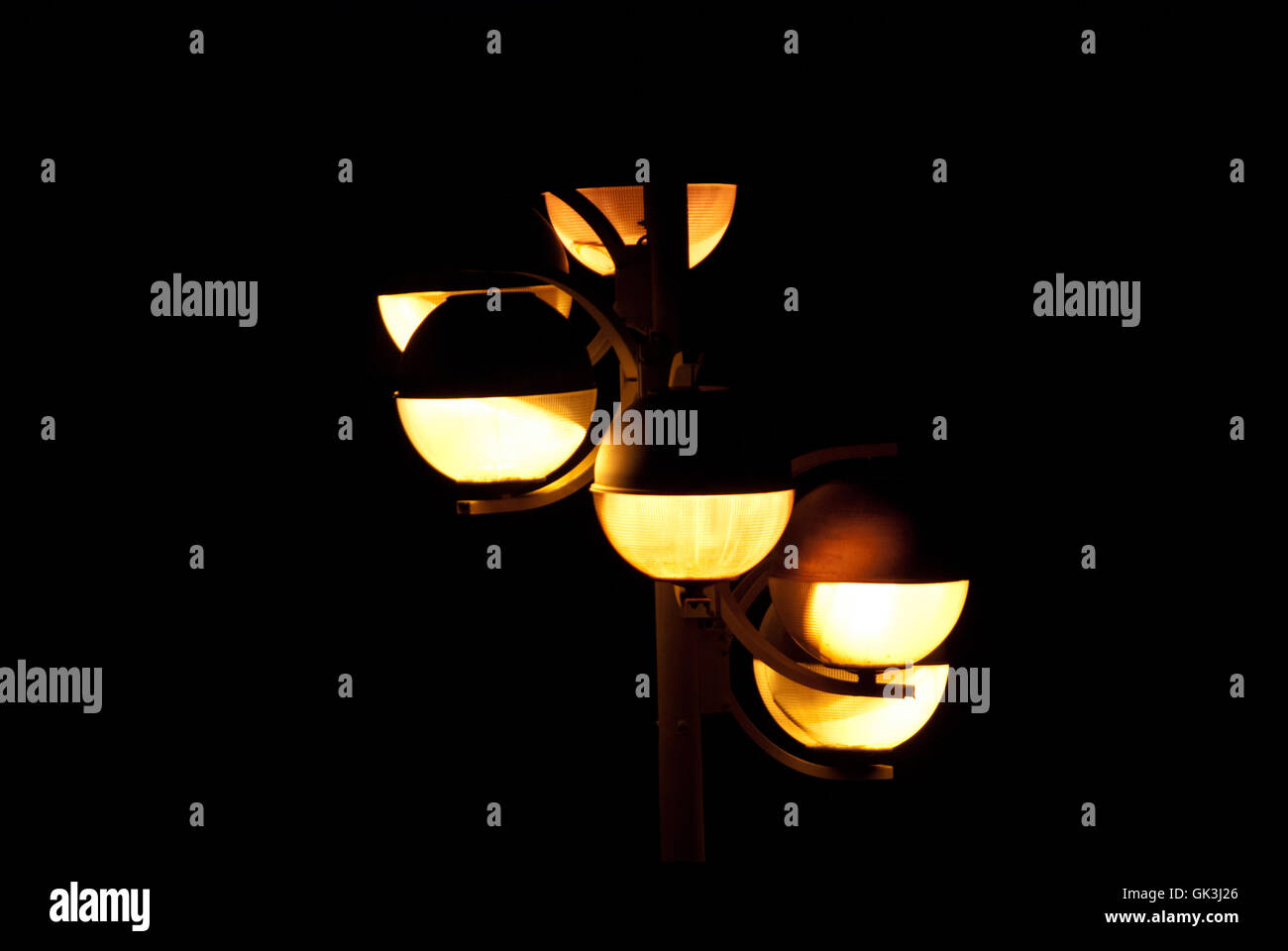 Straßenbeleuchtung in Viareggio, Italien Stockfoto