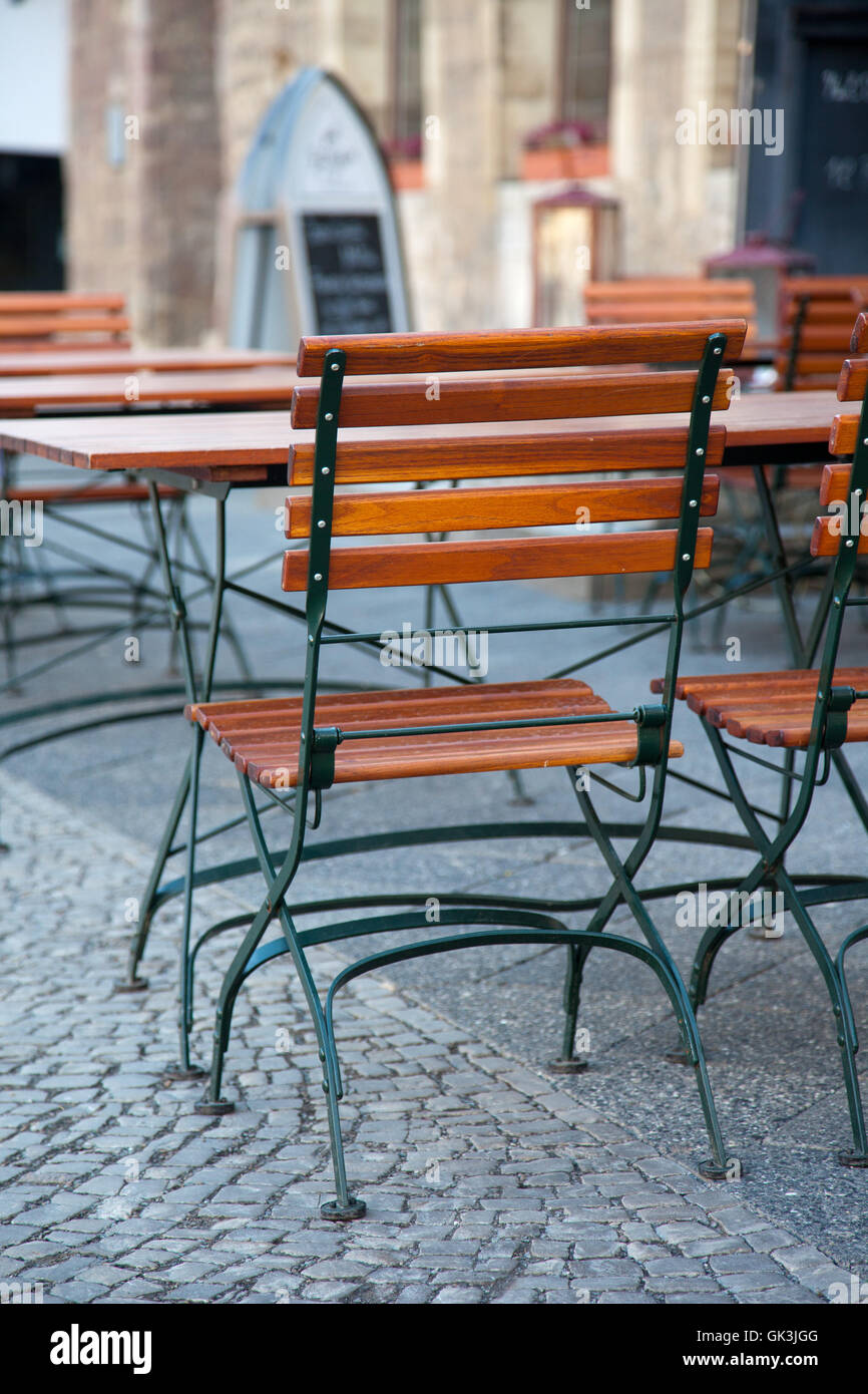 Café Sitz Biergarten Stockfoto