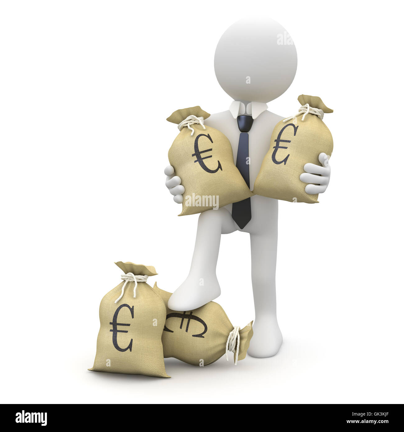 Euro Business Mann Geschäftsmann Stockfoto