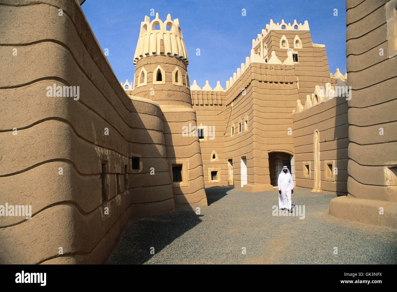 ca. 1990-1992, Najran, Saudi-Arabien---Adobe Features am Palast von Ibn Madi---Bild von Jeremy Horner © Stockfoto