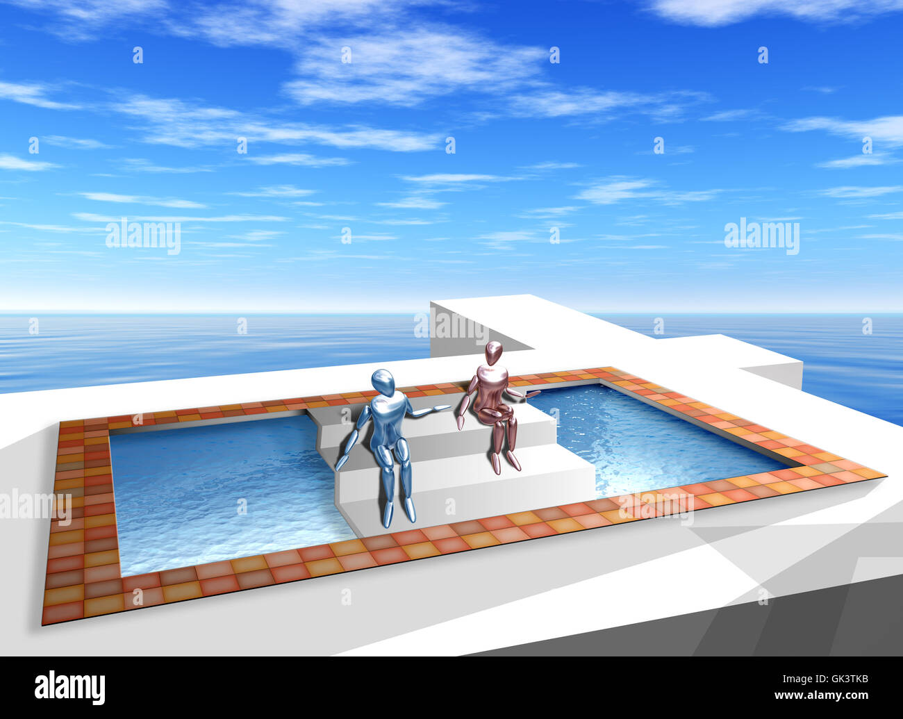 Illusion optische Verzerrung Stockfoto