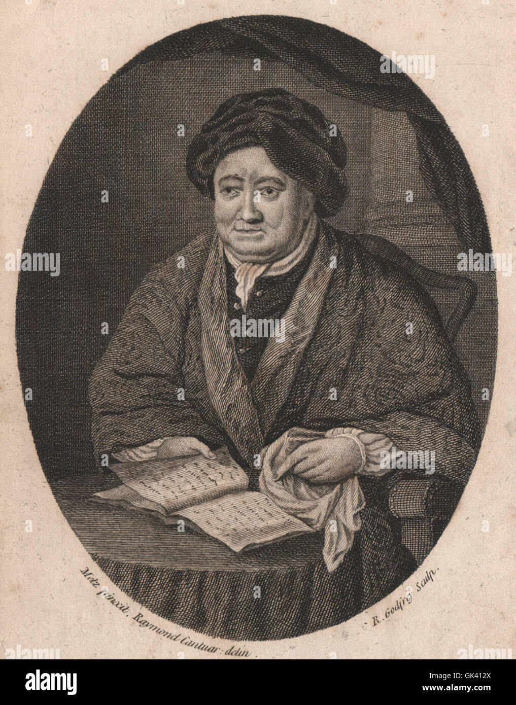 WILLIAM GOSTLING, Canterbury Historiker. Kent, antique print 1825 Stockfoto