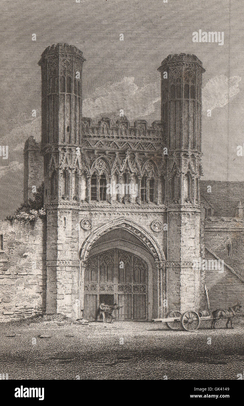 CANTERBURY. "St. Augustine Tor, Canterbury, Kent". Abtei. GOSTLING, 1825 Stockfoto