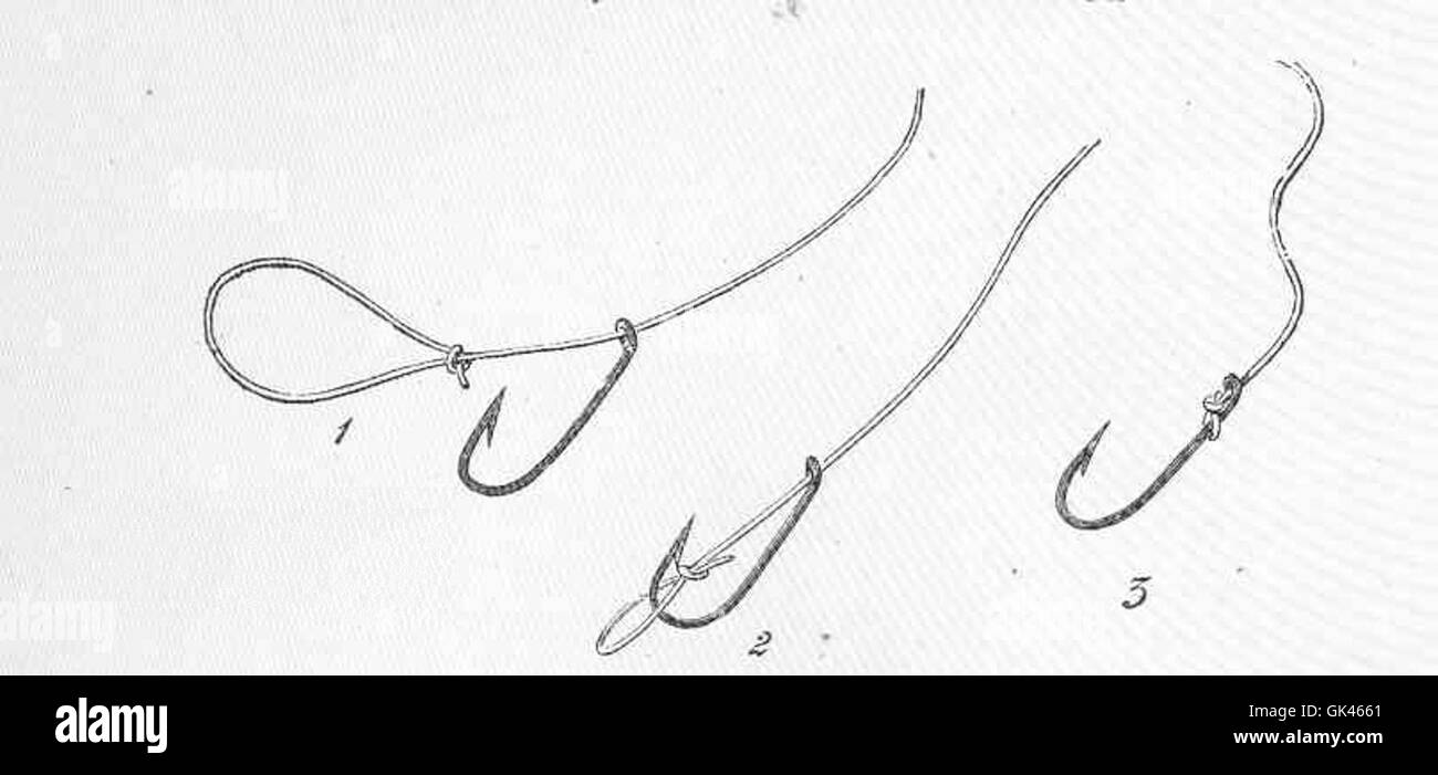 Ein Schildkrötenknoten ist eine Art Knoten, die beim Angeln und Bootfahren verwendet wird. Es ist bekannt für seine Fähigkeit, Leinen sicher zu befestigen, und wird häufig in nautischen und Fischereipraktiken verwendet. Stockfoto