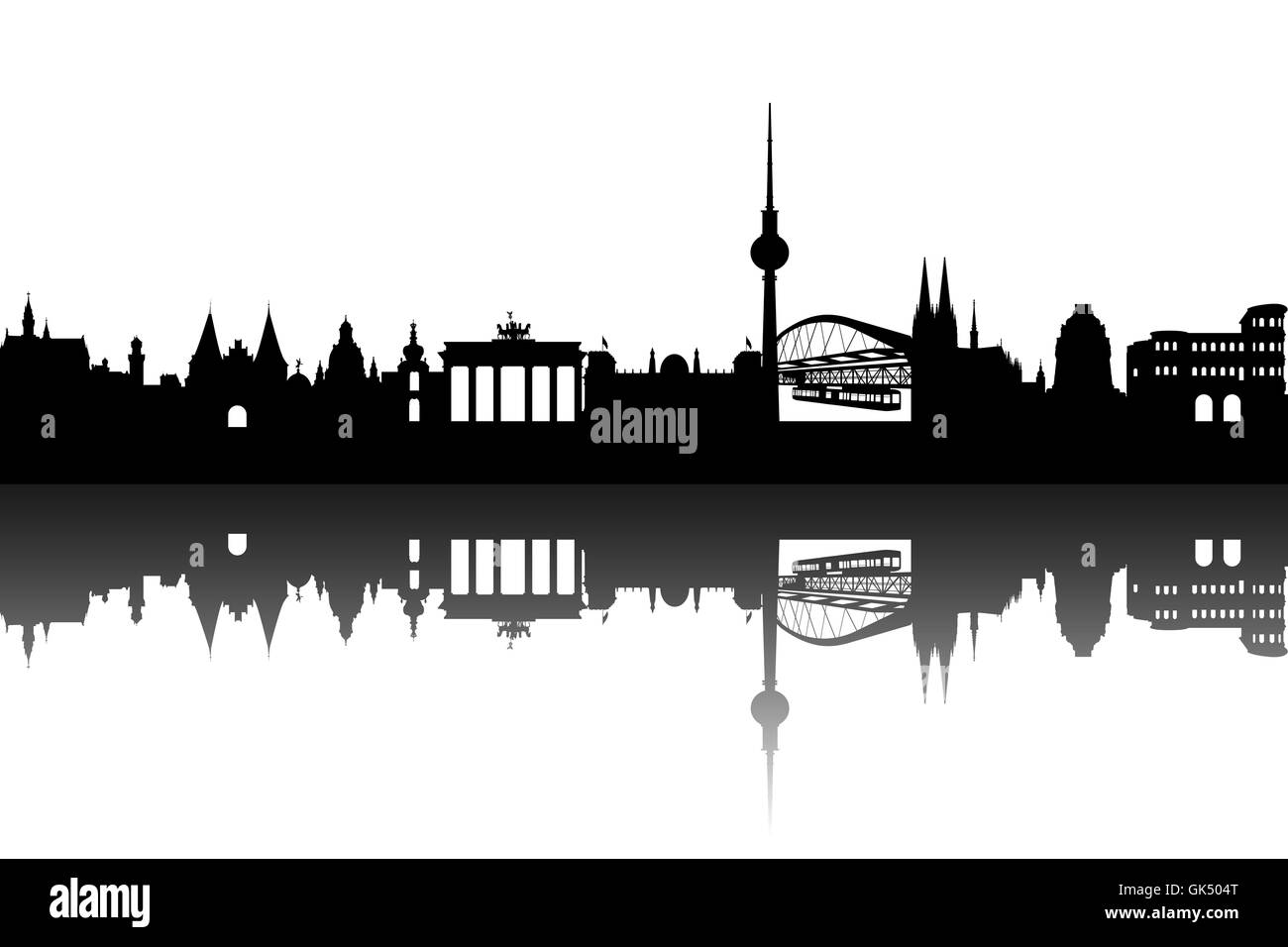 Deutschlan Skyline abstrakt Stockfoto