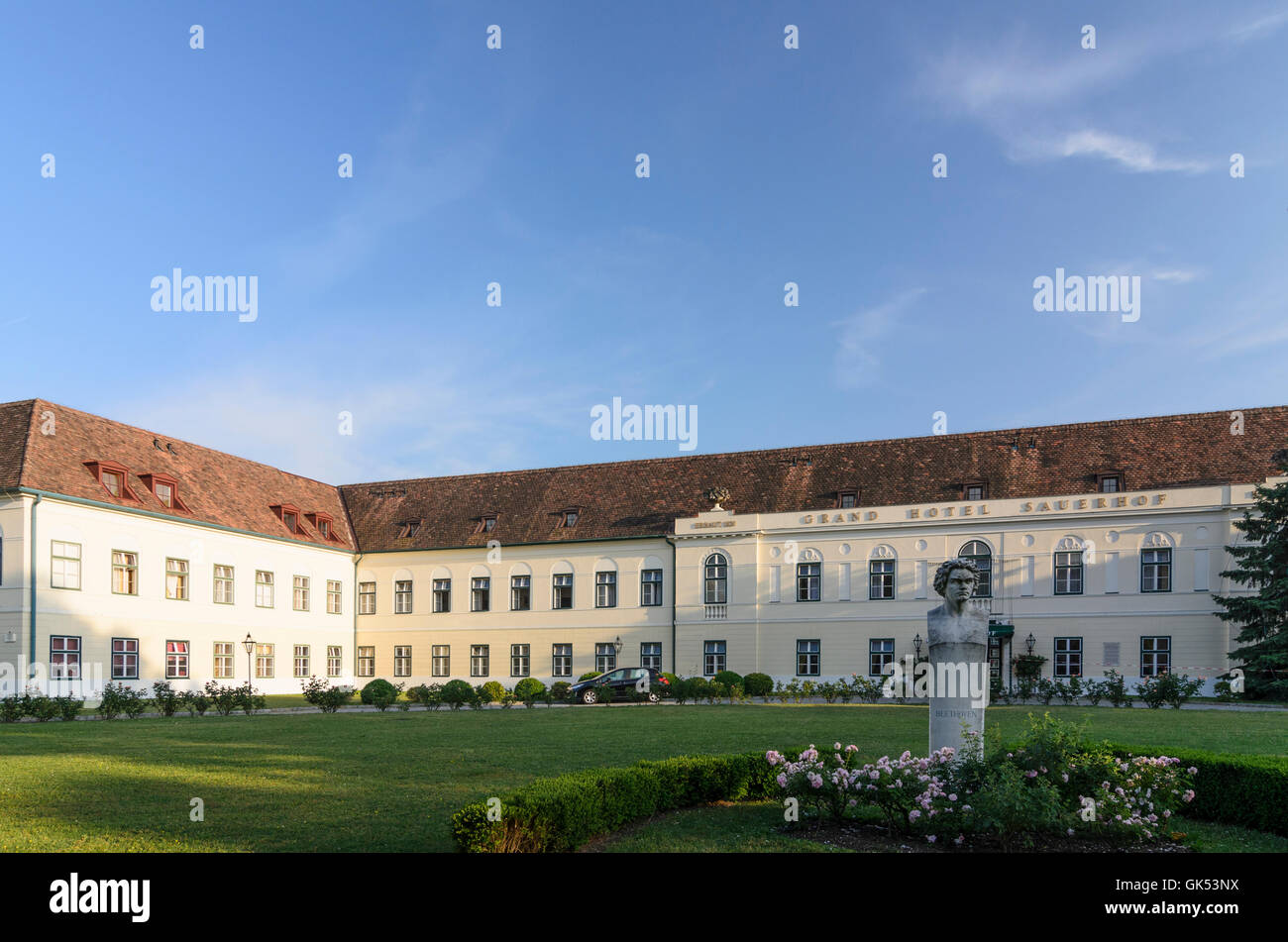 Baden: Grand Hotel Sauerhof, Österreich, Niederösterreich, Niederösterreich, Wienerwald, Wienerwald Stockfoto