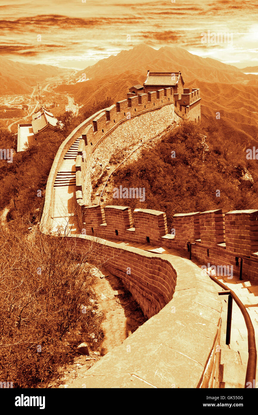 Asien-Mauer-china Stockfoto